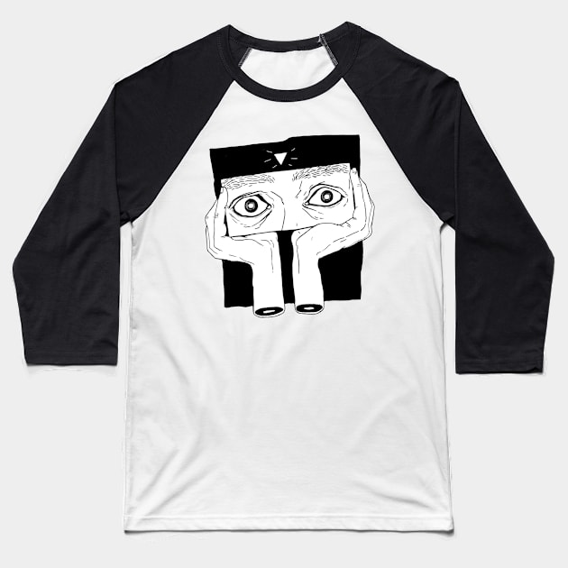 Hand Ilustration Arts Baseball T-Shirt by Juwikato